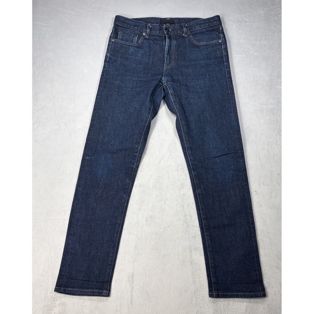 Uniqlo Jeans Mens Size 32X32 Actual 32X28  Blue Selvedge Straight  Kaihara Denim